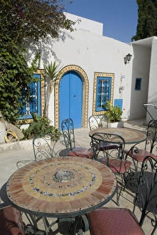 Garden Furniture Prints: Sidi Bou Fares Hotel courtyard