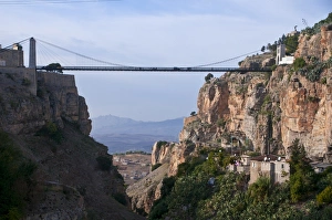 Constantine Prints: Sidi m Cid bridge over a huge canyon, Constantine, Eastern Algeria