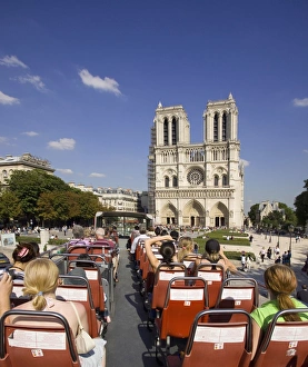 Weekend Activities Prints: Sightseeing, Notre Dame, Paris, France, Europe