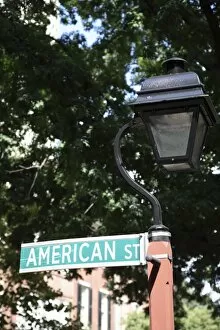 Images Dated 21st July 2007: Sign for American Street in Philadelphia, Pennsylvania, United States of America