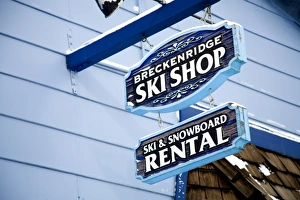 Rocky Mountain Prints: Sign outside ski rental store