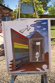 Humor Prints: Sign to the toilet, Curtin Springs, The Centre, Northern Territory, Australia, Pacific