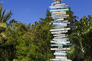 Bahamas Prints: Signposts, Hope Town, Elbow Cay, Abaco Islands, Bahamas, West Indies, Caribbean