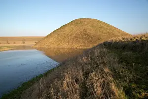Ancient Site Prints: Silbury Hill mound, the largest prehistoric manmade structure in Europe