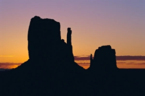 Mittens Prints: Silhouette of the Mittens at sunrise