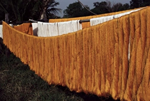 Silk Prints: Silk drying