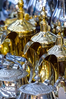 Qatar Prints: Silverware, Waqif Souq, Doha, Qatar, Middle East