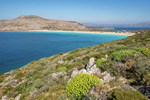 Outcrops Prints: Simos beach with turquoise water, Elafonisos island, Greece
