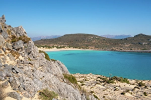 Simos beach with turquoise water, Elafonisos island, Greece