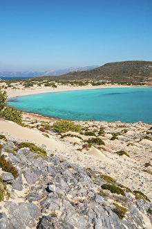 Simos Prints: Simos beach with turquoise water, Elafonisos island, Greece