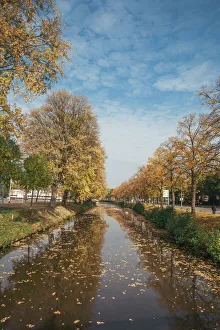 The Netherlands Prints: The Singel (Canal), which surrounds the city of Breda