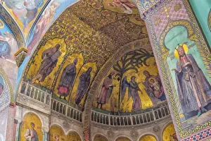 Vaulted Prints: Sioni Cathedral, interior frescoes representing Biblical scenes, Tbilisi, Georgia