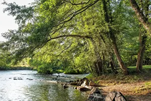 Auvergne Prints: Sioule River, Allier department, Auvergne region, France, Europe