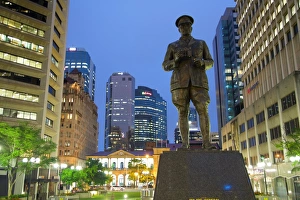 Queensland Prints: Sir William Glasgow Statue on Post Office Square, Brisbane, Queensland, Australia