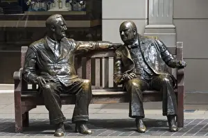 Sir Winston Churchill and President Eisenhower in Mayfair, London, England, United Kingdom