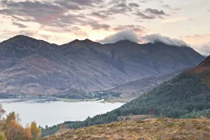 Scottish Prints: The Five Sisters of Kintail in the Scottish Highlands, Scotland, United Kingdom, Europe
