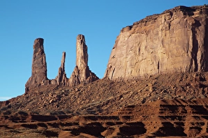 Spires Prints: Three Sisters, Monument Valley Navajo Tribal Park, Utah, United States of America