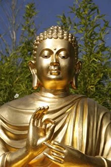 Images Dated 30th June 2007: Sitting Buddha statue, Sainte-Foy-Les-Lyon, Rhone, France, Europe
