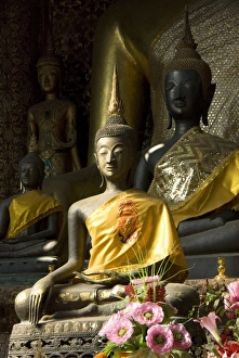 Luang Prabang Prints: Sitting Buddhas in the Main Temple