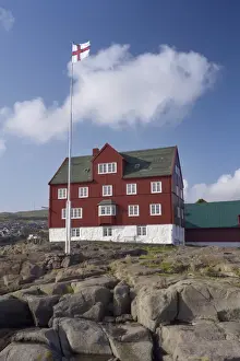 Torshavn Prints: Skansapakkhusid, a former storage building now houses the offices of the Prime Minister