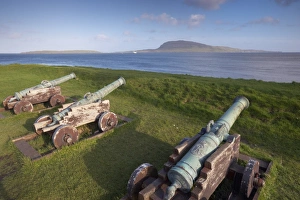Images Dated 21st September 2008: Skansin fort, old fort guarding Torshavn and its harbour, with old brass cannons