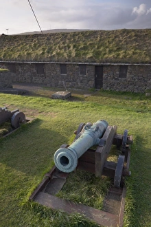 Images Dated 21st September 2008: Skansin fort, old fort guarding Torshavn and its harbour (old brass cannons