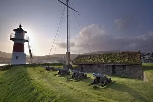 Images Dated 21st September 2008: Skansin fort, old fort guarding Torshavn and its harbour (old brass cannons