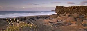 Skardsvik, white-sand beach bordered by lava flows in the north of Snaefellsjokull National Park