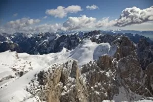 Images Dated 28th March 2010: Ski mountaineering, Pale di San Martino, Cima Fradusta ascent, Dolomites
