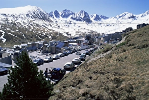 Ski Resort Prints: Ski resort on French border, Pas de la Casa, Andorra, Pyrenees, Europe