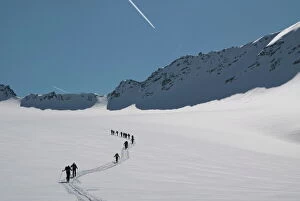 Ski touring in the Alps, Punta Finale, Val Senales, South Tyrol, Italy, Europe