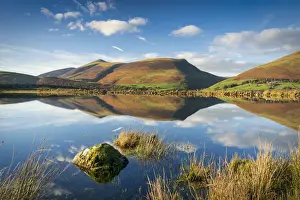 Reeds Prints: Skiddaw reflected in Tewet Tarn, Keswick, Cumbria, UK