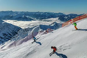 Equipment Prints: Skier on Nebelhorn summit, 2224m