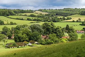 Homes Prints: Skirmett village within the lovely Hambleden Valley in the Chiltern Hills near