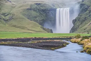 Skogar Prints: Skogafoss Waterfall, Skogar, South Region (Sudurland), Iceland, Polar Regions
