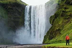 Flowing Water Gallery: Skogafoss waterfall, Southern Region, Iceland, Polar Regions