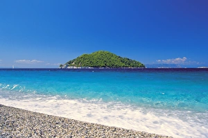 Images Dated 24th September 2009: Skopelos island, view from Milia Beach to an island, Sporades, Greek Islands