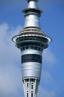 Archtiecture Prints: The Sky City Tower above the Sky City Casino in downtown Auckland