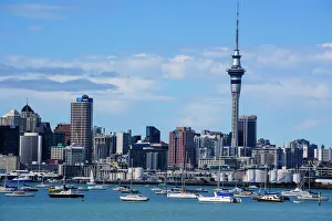 North Island Prints: Skyline of Auckland, North Island, New Zealand, Pacific
