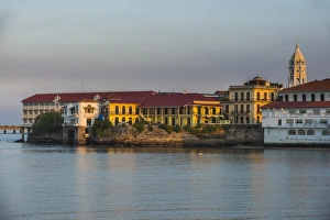 Panama Prints: Skyline of Casco Viejo, UNESCO World Heritage Site, Panama City, Panama, Central America