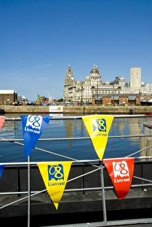 Liverpool Prints: Skyline and docks, Liverpool, Merseyside, England, United Kingdom, Europe