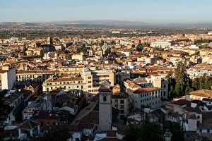 Neighborhoods Prints: Skyline of Granada in the early morning, Granada, Andalusia, Spain