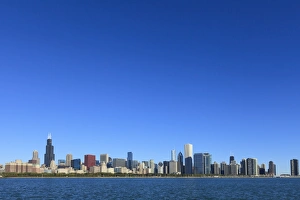 City Scapes Prints: Skyline from Lake Michigan, Chicago, Illinois, United States of America, North America