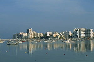 Skyline and marina