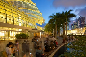 21st Century Prints: Skyline across Marina bay, Singapore, Southeast Asia