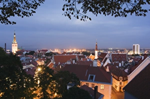 Skyline of Old Town including St. Olav church, UNESCO World Heritage Site
