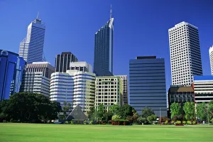 Australian Prints: Skyline of Perth, Western Australia, Australia