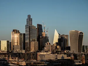 Modern Design Prints: Skyline view of the City of London from Tate Modern