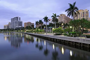 Florida Prints: Skyline of West Palm Beach, Florida, United States of America, North America