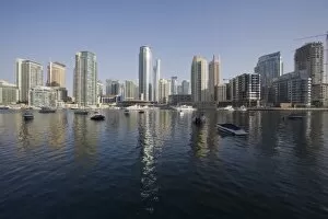 Skyscraper offices around Dubai Marina, Dubai, United Arab Emirates, Middle East